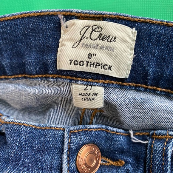 J. Crew 8” High Rise Toothpick Jeans size 27 - Picture 3 of 8